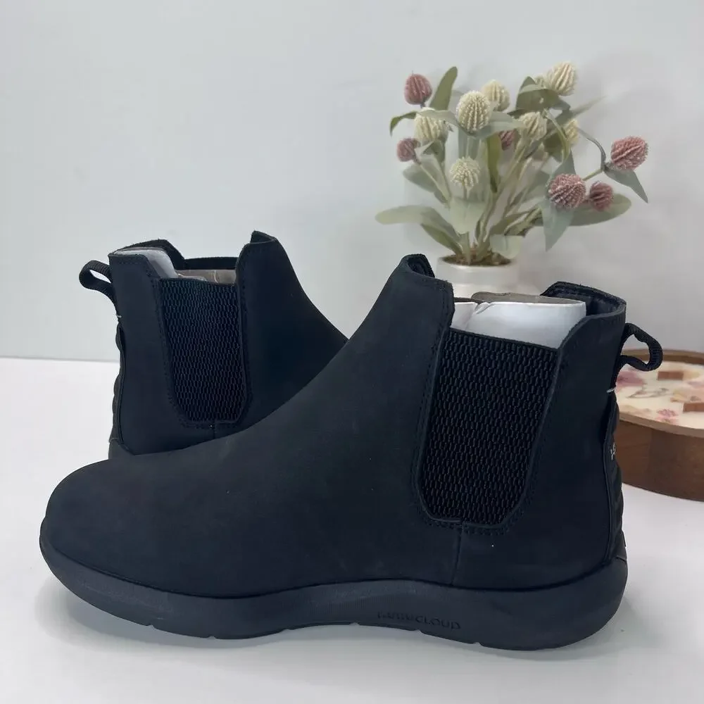 Kuru Draft Salo Lightweight Slip On Comfort Boot Jet Black Men 10.5 Medium NWOB